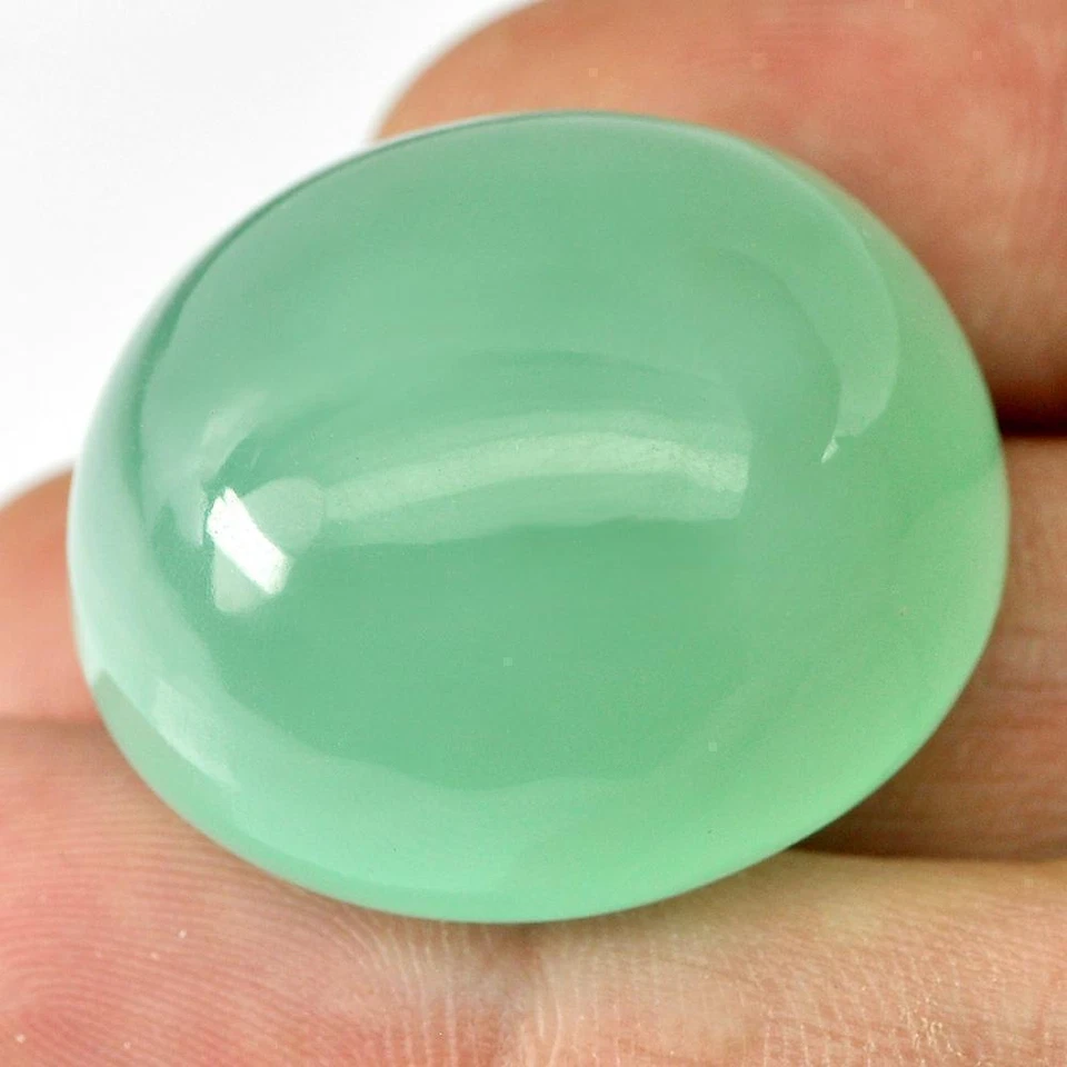 Green Calcite 93.56 Ct. Oval Cabochon 27 x 25 Mm. Natural Gemstone Unheated - Image 2 of 4