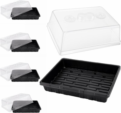Strong Indoor Seed Starter Trays with Adjustable Humidity Domes - 240 Cell