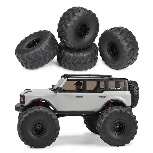 1.0 Wheel Rims Tires for 1/24 RC Crawler Axial SCX24 AX24 FMS FCX24 4Pcs/Set - Picture 1 of 12