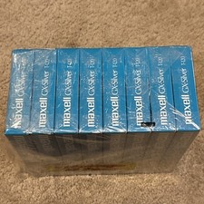Lot 8 NEW Maxell GX-Silver T-120 High Quality 6 Hour VHS Tapes Brand New Sealed