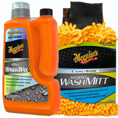 Meguiars - Hybrid Ceramic Wash & Wax 1,65L + Ceramic Wash Mitt Waschhandschuh