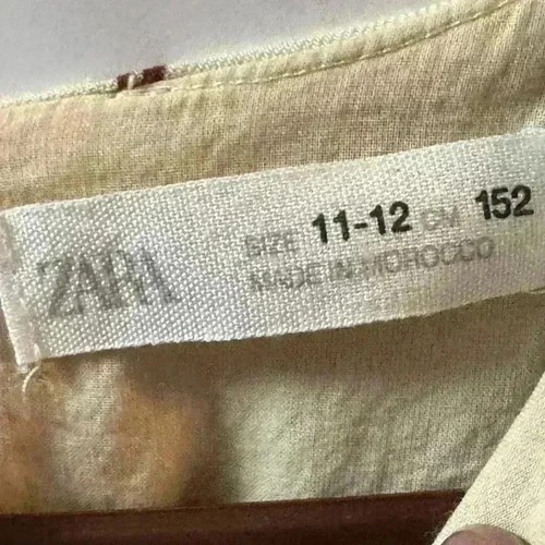 Zara Girl Kid Dress Size 11-12 White Lace Floral - Picture 6 of 9