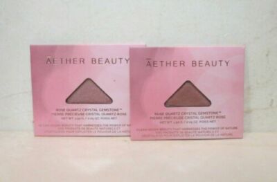 AETHER BEAUTY lot of 2 Rose Quartz Crystal Eyeshadow Refill .05 oz each