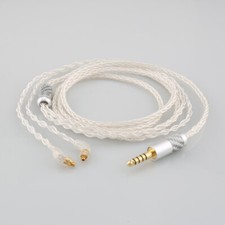 4N Pure Silver 8Cores Headphone Cable For Etymotic ER4SR ER4XR ER3XR ER3SE ER2XR