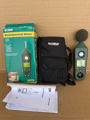 EXTECH EN300 Environmental Meter 5in1 Humidity Temperature Light Sound Velocity