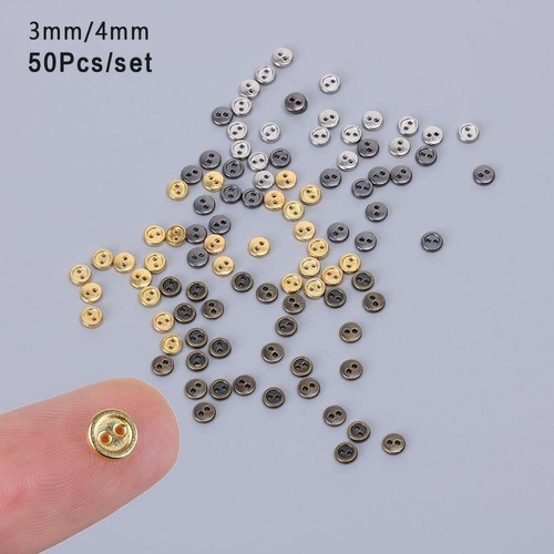 Clothing Metal 2-Holes Doll Button Sewing Buttons Round Buttons Apparel Sewing - Picture 1 of 16