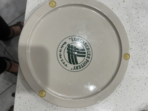 Longaberger Pottery Woven Traditions 8-1/2" Trivet Green - Picture 2 of 2