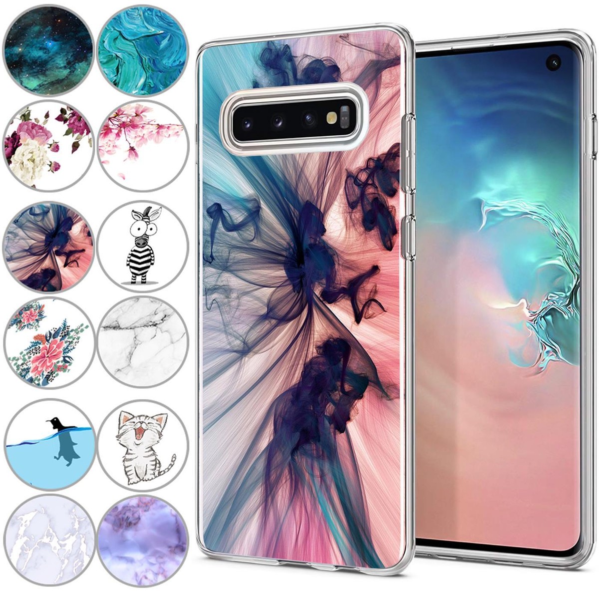 Amazon Handytasche Samsung Galaxy S10 Plus Silicone Motif