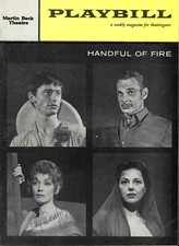 Handful Of Fire Playbill, Roddy McDowall, Kay Medford, J. Daly, SIGNED, NYC 1958
