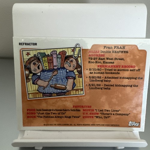 2022 Garbage Pail Kids Chrome Series 5 Base Refractor #177b Lazy LOUIE - Picture 2 of 2