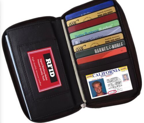 Lock Wallet Secure Men Women RFID Blocking Money Credit Card Holder Wallets