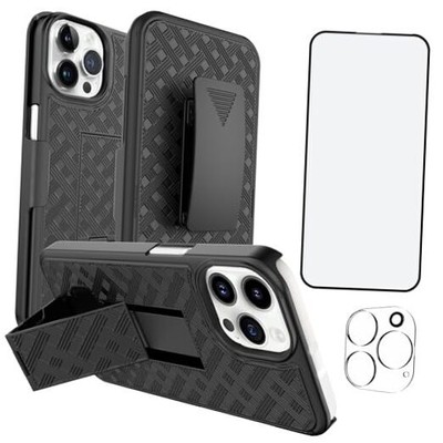  for iPhone 16 Pro Case with Belt Clip, iPhone 16 Pro Holster Case with Screen 