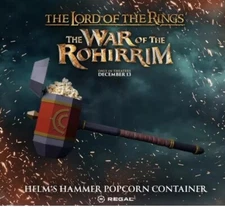 New War of Rohirrim Helm's Hammer Popcorn Bucket Lord Of The Rings AMC Regal 