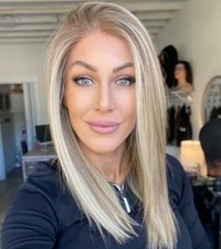 Short Bob Ash Blonde Wig Lace Front Wigs T Part Natural Line for Women Daily Use