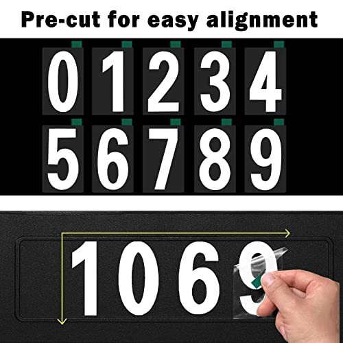 50 Pcs 3 Inch Reflective Mailbox Numbers Waterproof Self Adhesive House Numbers - Picture 3 of 7