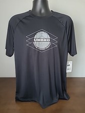 Umbro Premier Men's Soccer Logo Training Shirt, Black, Size L