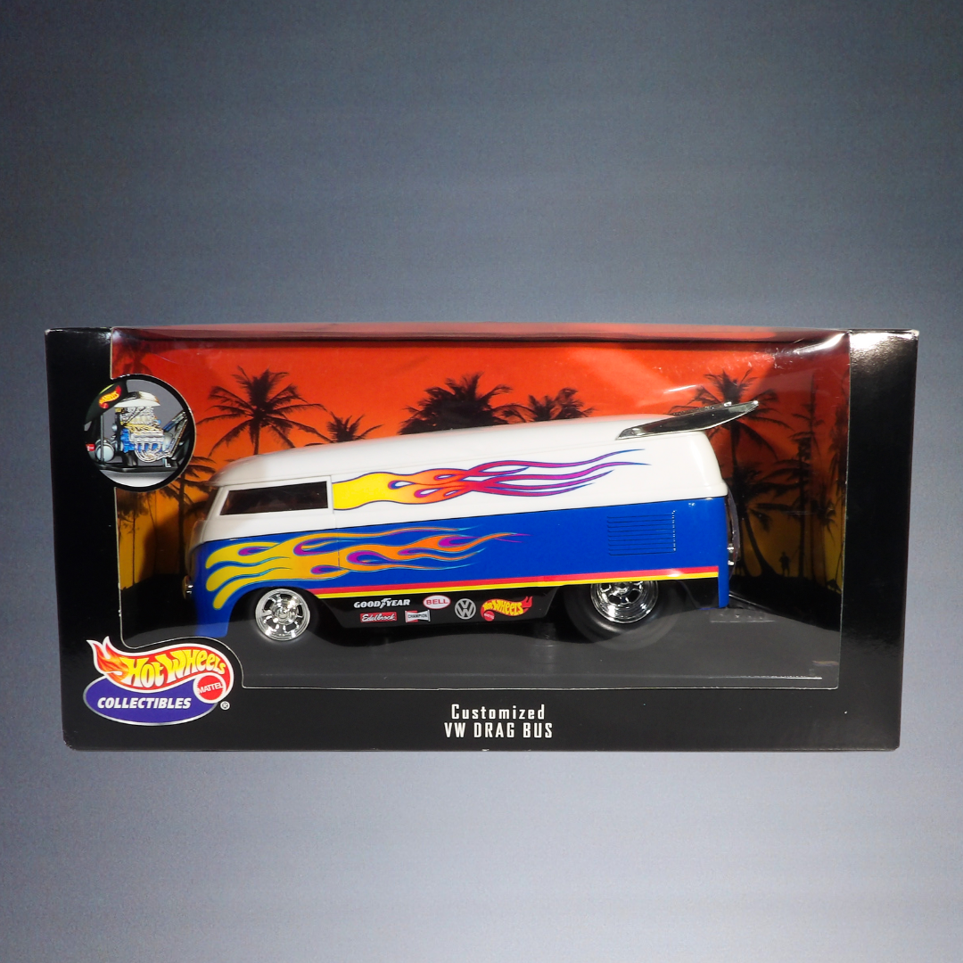 '99 MATTEL HOT WHEELS CUSTOMIZED VW DRAG BUS 1:18 DIE CAST VEHICLE #26416