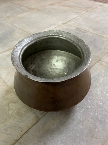 Old Vintage Rare Brass Hammered Rich Patina Degchi Cooking Pot Kitchenware - Picture 4 of 10