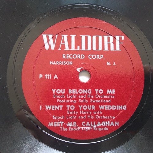 Enoch Light You Belong To Me Waldorf 10" 78 RPM Record Corp. P111A - Picture 2 of 4