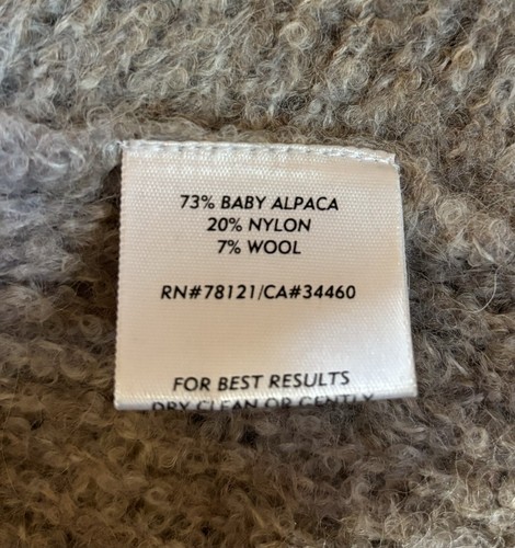 Cárdigan Eileen Fisher Bebé Alpaca Mujer XS Frente Abierto Cascada Suave Acogedor Cálido - Imagen 5 de 6