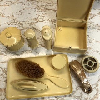 Antique 1930’s 10 Piece Celluloid Dresser Set