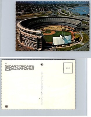 Shea Stadium Queens NY Postcard - Mets Jets MLB NFL Baseball Football