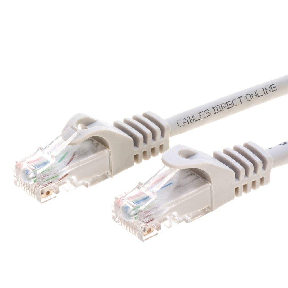 5-Pack Gray Snagless Cat5e Ethernet Patch Cables 6ft