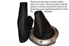 BLACK STITCHING FITS MG MGTF 99-05 AUTO AUTOMATIC LEATHER GEAR & HANDBRAKE