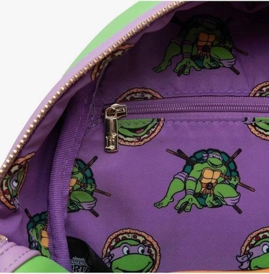 Loungefly Donatello Ninja Turtle Cosplay Mini Backpack Pizza  display picture 3