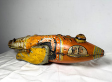 VTG ANTIQUE MARX TOY TIN LITHO BUCK ROGERS ROCKET SPACESHIP WIND-UP 1930'S AS IS