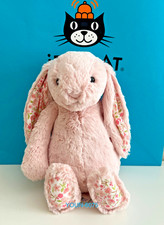 AUTHENTIC Jellycat Medium Blossom Blush Bunny 'Cherry' - BNWT Bag - Fast Ship