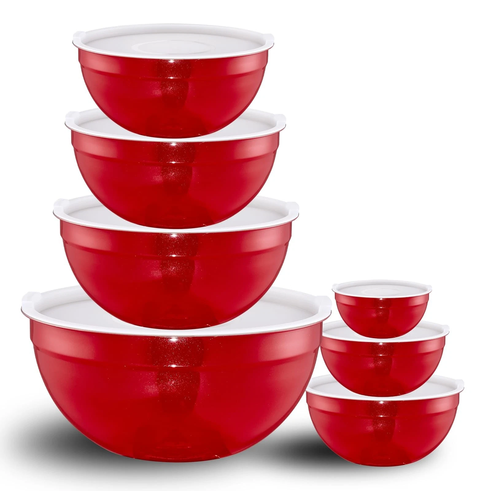 Red Mixing Bowls with Lids Set of 7, Stainless Steel Nesting Bowl with Khaki ...
Opens in a new wind