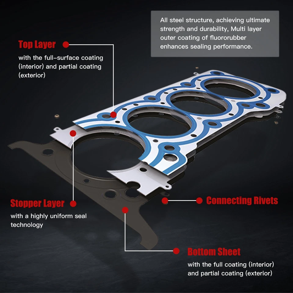 Head Gasket Set & Timing Chain Kit for 2003 Ford Explorer Ford Mustang 4.6L — 第 4/4 张图片
