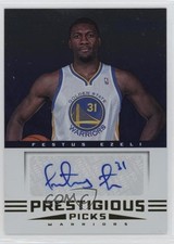 2012-13 Prestige Prestigious Picks Signatures Festus Ezeli #74 Auto 13v5