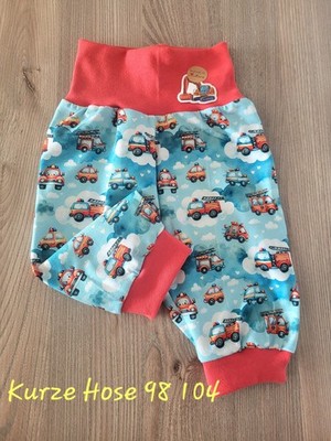   Kurze Pumphose Kinder   Gr.  98-104 NEU Handmade Feuerwehr 
