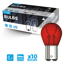 10 x PR21/5w 12v Brake Stop & Tail Light Bulbs Pair Red R780 780 BAW15D