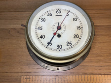 Royal Navy Admiralty Pattern Smiths Astral Ships Bulkhead Clock. Rear /| marked
