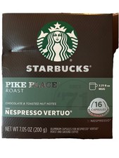 Starbucks By Nespresso Vertuo Coffee Capsules, Pike Place Roast, 16 Capsules
