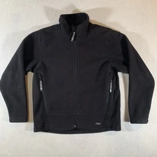 REI Fleece Jacket Youth Large 12/14 Black Outdoors Full Zip