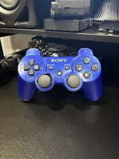 Sony Playstation 3 CECHZC2U PS3 Sixaxis DualShock 3 Controller-BLUE Works Read!