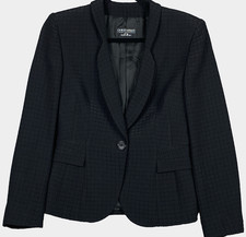 Giorgio Armani Black Label Blazer US Size 4 Single Breasted Textured 1990s EUC