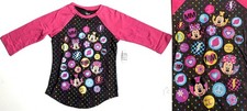 Disney Store Mickey Mouse Minnie Mouse T-Shirt Tee 3/4 Sleeve Girls Sm 5/6 NWT