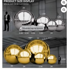 39" Gold Giant Inflatable Mirror Ball Outdoor Big Mirror Sphere Airtight...