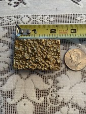 Vintage Gold Nugget Style Belt Buckle Metal Gold Rush 70s-80s