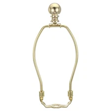 1 Set 6.5 Inch Lamp Harp Kit with Finial Lamp Shade Bracket Holder Gold Tone