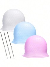 Magi Cap Reusable Hair Cap Coloring Highlighting Rubber Cap Streaking with Hook.