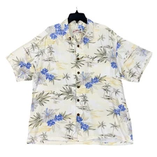 Local Motion Aloha Shirt Mens L Hawaiian Floral Rayon Made In Hawaii Vintage