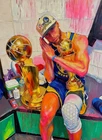 Stephen Curry Warriors Championship Grailpop ACEO Print Artist Signed /30 S1#29