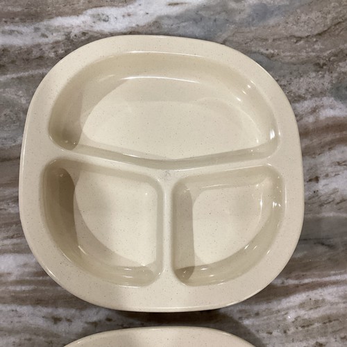 Vintage Rubbermaid Microwave Heatables Cookware Divided Plate #0059 Set Of 2 - Picture 3 of 6