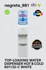 Primo Water Top-Loading Water Dispenser Hot & Cold 601132-C White-Fast Free Ship